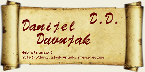 Danijel Duvnjak vizit kartica